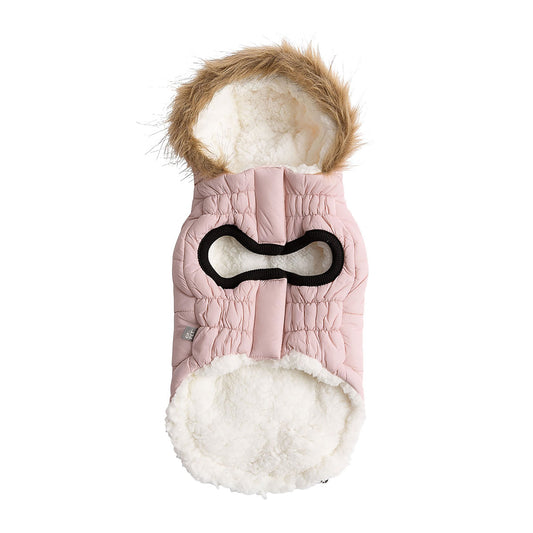 Doudoune chic pour chien - Rose fard