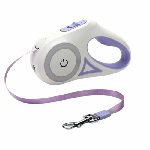 Laisse pour chien rétractable 2 en 1 LED et RVB « Spectrum »