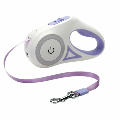 Laisse pour chien rétractable 2 en 1 LED et RVB « Spectrum »