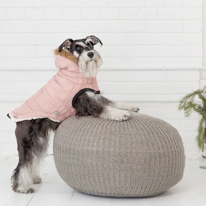 Doudoune chic pour chien - Rose fard