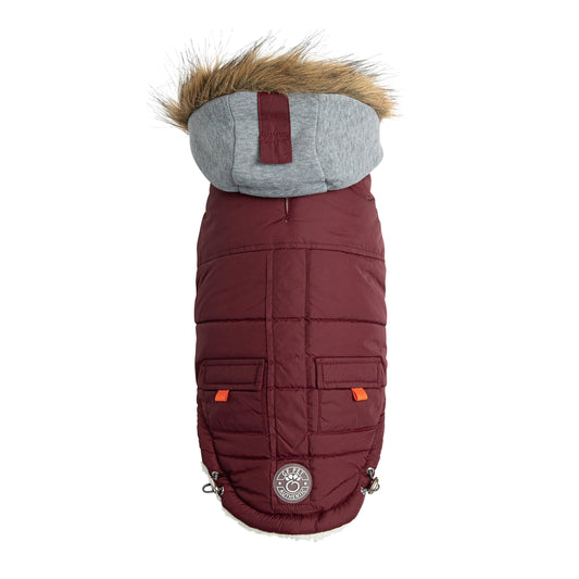 Parka d'hiver pour chien Marine - Bordeaux