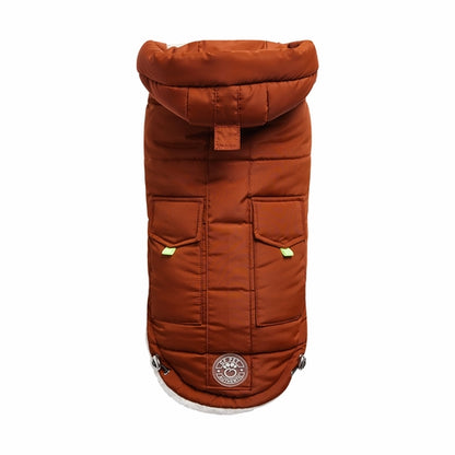 Parka de luxe pour chien « Super Puff » – Noisette