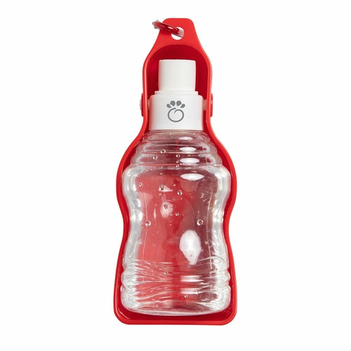 Bouteille d'eau de voyage pliable 2-en-1 pour animaux de compagnie