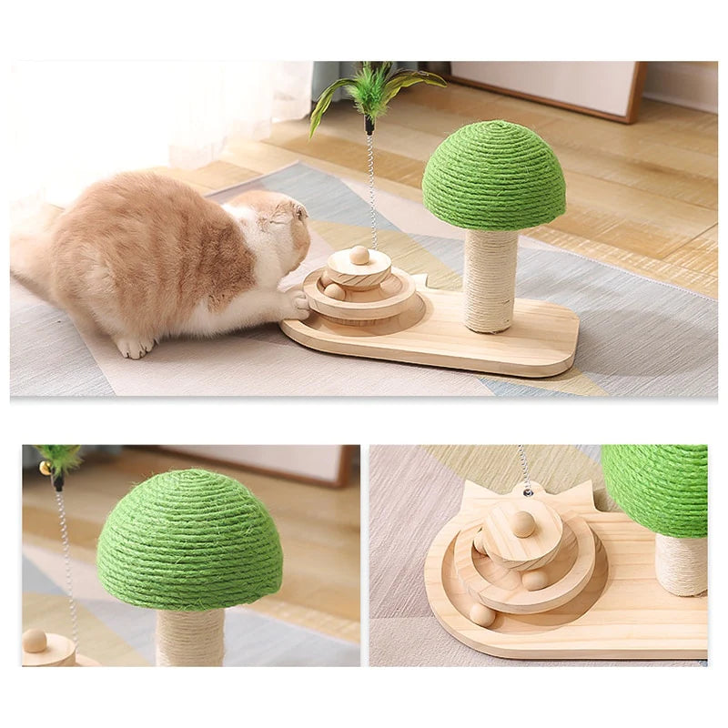 Arbre à chat et griffoir en bois naturel « Arbor »