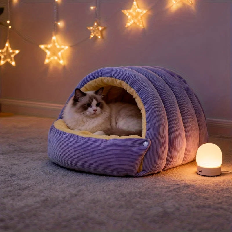 “CloudNest” Warm Cat Cave Bed