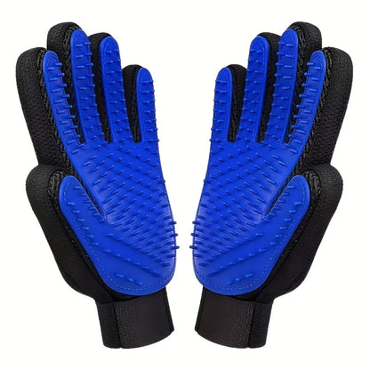 2-Piece Gentle Deshedding & Massage Grooming Gloves