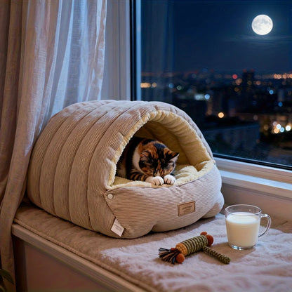 “CloudNest” Warm Cat Cave Bed