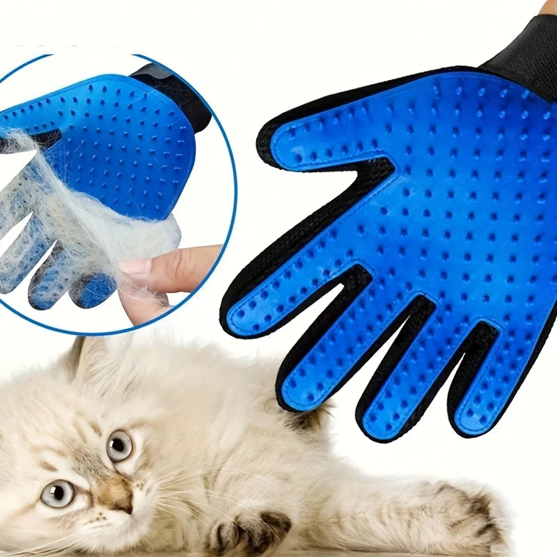 2-Piece Gentle Deshedding & Massage Grooming Gloves