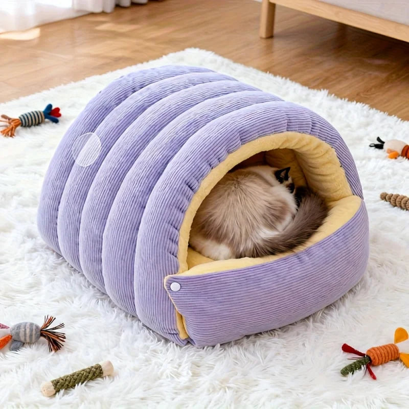 “CloudNest” Warm Cat Cave Bed