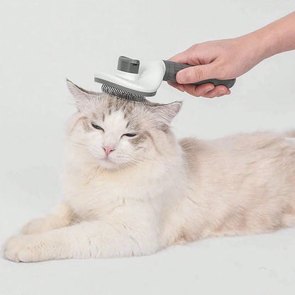 “FurSweep” Self-Cleaning Pet Slicker Brush