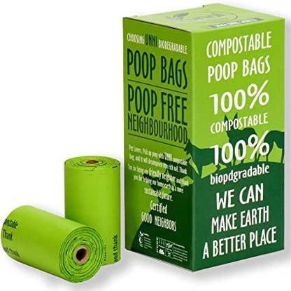 Sacs à déjections canines compostables d'origine végétale "EcoPaws"