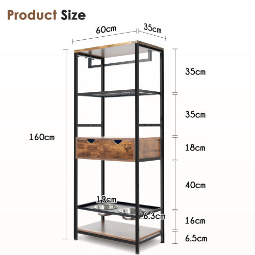 Mangeoire vintage "Timber" pour animaux domestiques